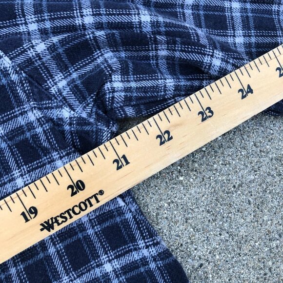 Vintage CARHARTT Button Up Flannel Shirt MEDIUM Men's Plaid Blue Long Sleeve - Picture 9 of 11